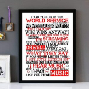 "World Service" Spear Of Destiny - Framed Lyrics Wall Art