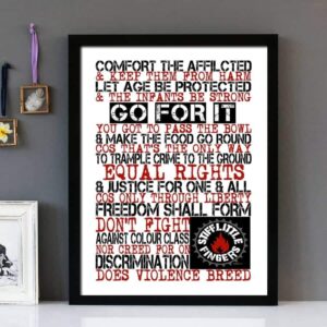 "Roots, Radicals, Rockers And Reggae" Stiff Little Fingers - Framed Lyrics Wall Art