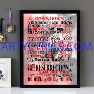 "I Am The Resurrection" Stone Roses - Framed Lyrics Wall Art Design
