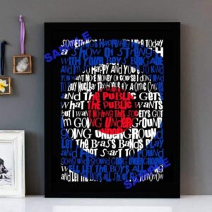"Going Underground" The Jam - Framed Lyrics Wall Art Design