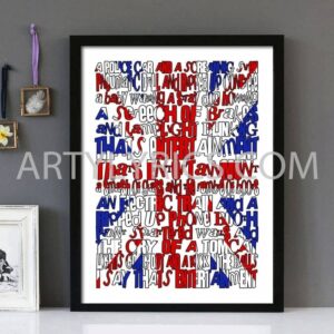 "That's Entertainment" -The Jam - Framed Lyrics Wall Art Design