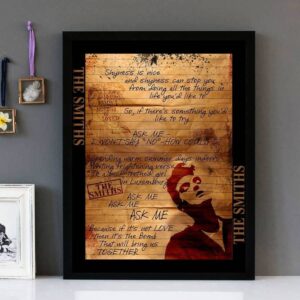 "Ask"- The Smiths - Framed Lyrics Wall Art Design