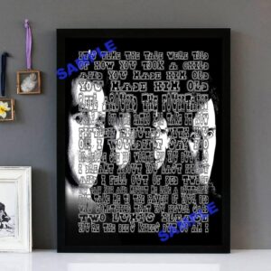 "Reel Around The Fountain" The Smiths - Framed Lyrics Wall Art Design