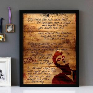 "Reel Around The Fountain" By The Smiths - Framed Lyrics Design