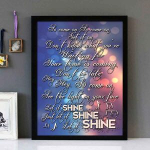 "Shine" - Take That - Framed Lyrics Wall Art Design