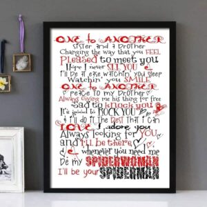 "One To Another"- The Charlatans - Framed Lyrics Wall Art Design