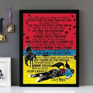 "Stay Free" The Clash - Framed Lyrics Wall Art