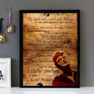 "I Started Something" -The Smiths - Framed Lyrics Wall Art Design