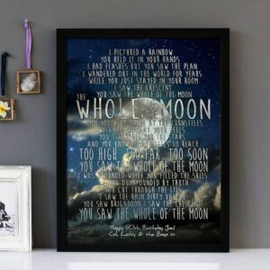 "The Whole Of The Moon" The Waterboys - Framed Lyrics Wall Art