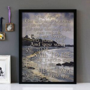 "Song To The Siren"- This Mortal Coil - Framed Lyrics Wall Art Design