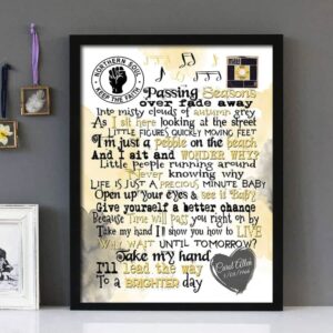 "Time Will Pass You By"- Tobi Legend - Framed Lyrics Wall Art Design