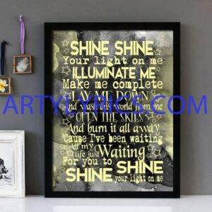 "Nova" Vnv Nation - Framed Lyrics Wall Art Design
