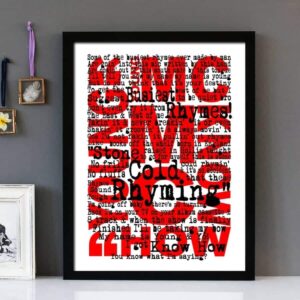 "Know How" Young Mc - Framed Lyrics Wall Art