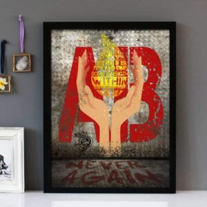 "A & B" - Ferocious Dog - Framed Lyrics Wall Art Design