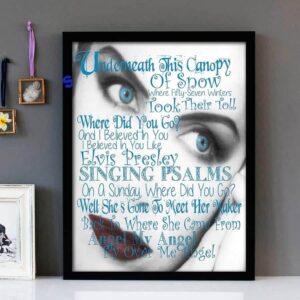 "Angel" Annie Lennox  - Framed Lyrics Wall Art Design