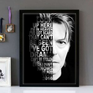 "Lazarus" - David Bowie - Framed Lyrics Wall Art Design