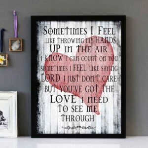 "You Got the Love" - Candi Staton- Framed Lyrics Wall Art Design Version 3