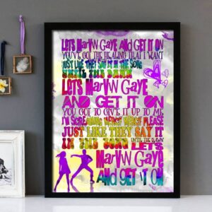 "Marvin Gaye" Charlie Puth Feat. Meghan Trainor - Framed Lyrics Wall Art Design