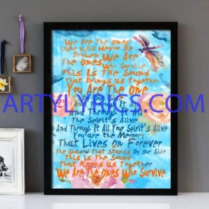 "Your Spirits Alive" Dropkick Murphys- Framed Lyrics Wall Art Design