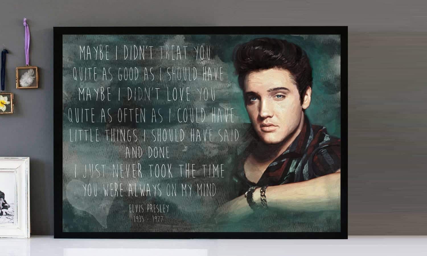 Any Elvis Song In This Style Framed Or Canvas Wrap A3 Or A2
