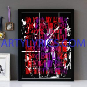 "Loola" Escapades - Framed Lyrics Wall Art Design