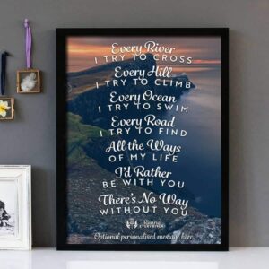 "Every River" Isle Of Skye Version - Framed Lyrics Wall Art Design