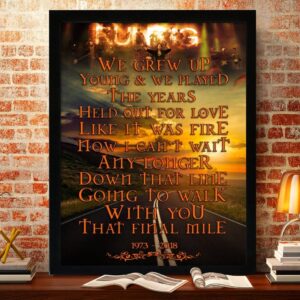 "That Final Mile" Highland Road Version - Runrig- Framed Lyrics Wall Art Design
