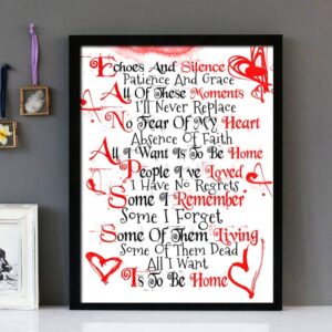 "Home" Foo Fighters - Framed Lyrics Wall Art Design