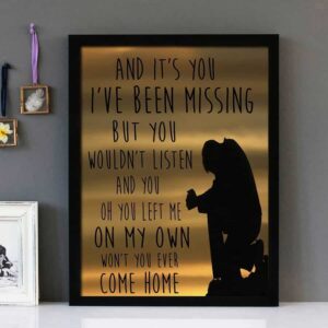 "Come Home" - Hunter And The Bear - Framed Lyrics Wall Art Design