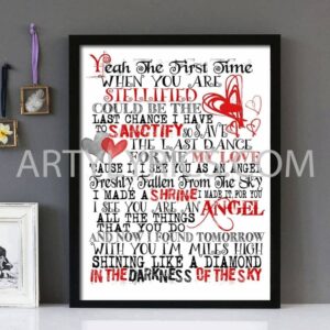 "Stellify" -Ian Brown- Framed Lyrics Wall Art Design