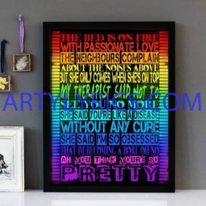 "Laid" James - Framed Lyrics Wall Art Design