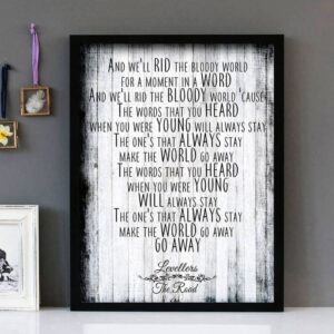 "The Road" - Levellers - Framed Lyrics Wall Art Design