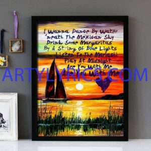 "Are You With Me" Lost Frequencies - Framed Lyrics Wall Art Design