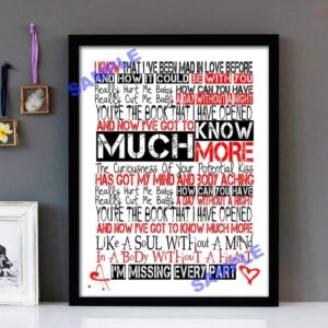 "Unfinished Sympathy" Massive Attack - Framed Lyrics Wall Art Design