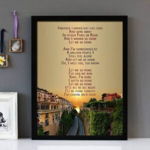 "Home" Michael Bublé - Framed Lyrics Wall Art