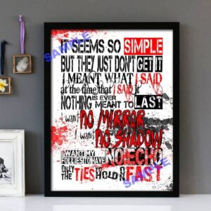 "No Mirror, No Shadow" New Model Army - Framed Lyrics Wall Art Design