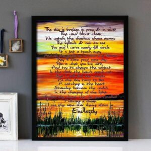 "Changing Of The Light"- New Model Army - Framed Lyrics Wall Art Design Version 2