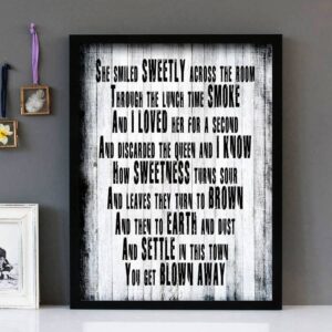 "Get Blown Away" - Ocean Colour Scene - Framed Lyrics Wall Art Design