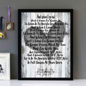 "I'm Gonna Be" - Proclaimers - Framed Lyrics Wall Art Design