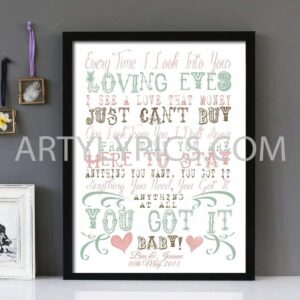 "You Got It" - Roy Orbison - Framed Lyrics Wall Art Design
