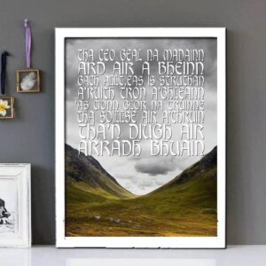 "An Dealachadh (The Parting)" By Runrig - Framed Lyrics Design