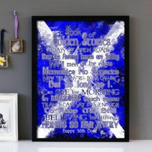"Book Of Golden Stories"- Runrig - Framed Lyrics Wall Art Design Version 2