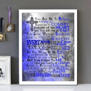 "Every River (Version 4)" Runrig - Framed Lyrics Wall Art Design