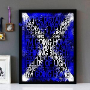 "Going Home" Runrig - Framed Lyrics Wall Art Design