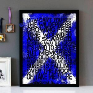 "Skye" Runrig - Framed Lyrics Wall Art Design