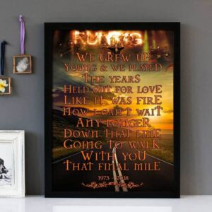 "That Final Mile" Runrig - Framed Lyrics Wall Art
