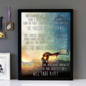"The Years We Shared" - Runrig - Framed Lyrics Wall Art Design Version 2