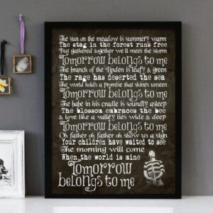 "Tomorrow Belongs To Me" - The Sensational Alex Harvey Band - Framed Lyrics Wall Art Design