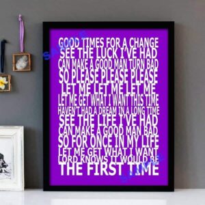 "Please, Please, Please Let Me Get What I Want" The Smiths - Framed Lyrics Wall Art Design