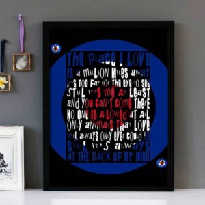 "Place I Love"- The Jam - Framed Lyrics Wall Art Design